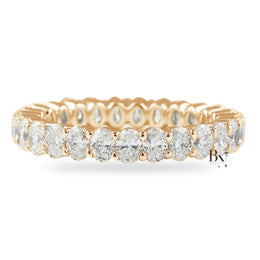 Oval Lab Diamond Eternity Band, 2.25ctw Shared Prong Wedding Ring, Full Eternity Stackable Band
