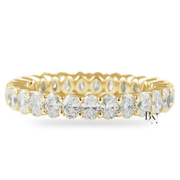 Oval Lab Diamond Eternity Band, 2.25ctw Shared Prong Wedding Ring, Full Eternity Stackable Band