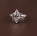 Arrianna’s Custom 5 CT Marquise Moissanite Engagement Ring | 14K White Gold | Hidden Halo Pave Setting | Personalized Order