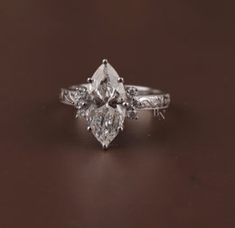 Arrianna's Custom 5ct Marquise Moissanite Engagement Ring