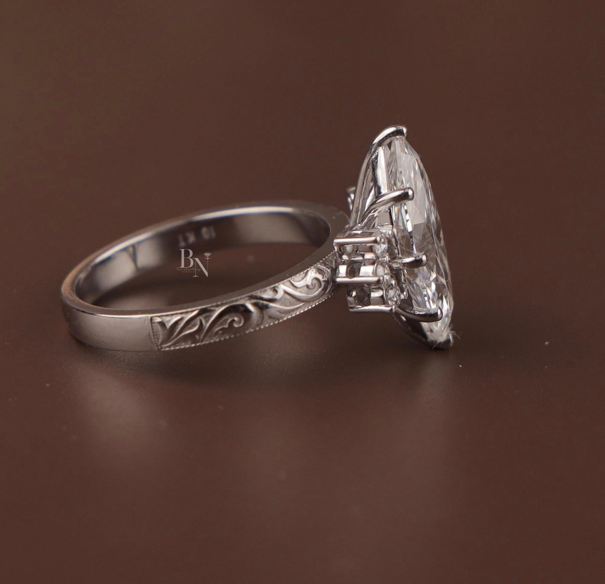 Arrianna's Custom 5ct Marquise Moissanite Engagement Ring
