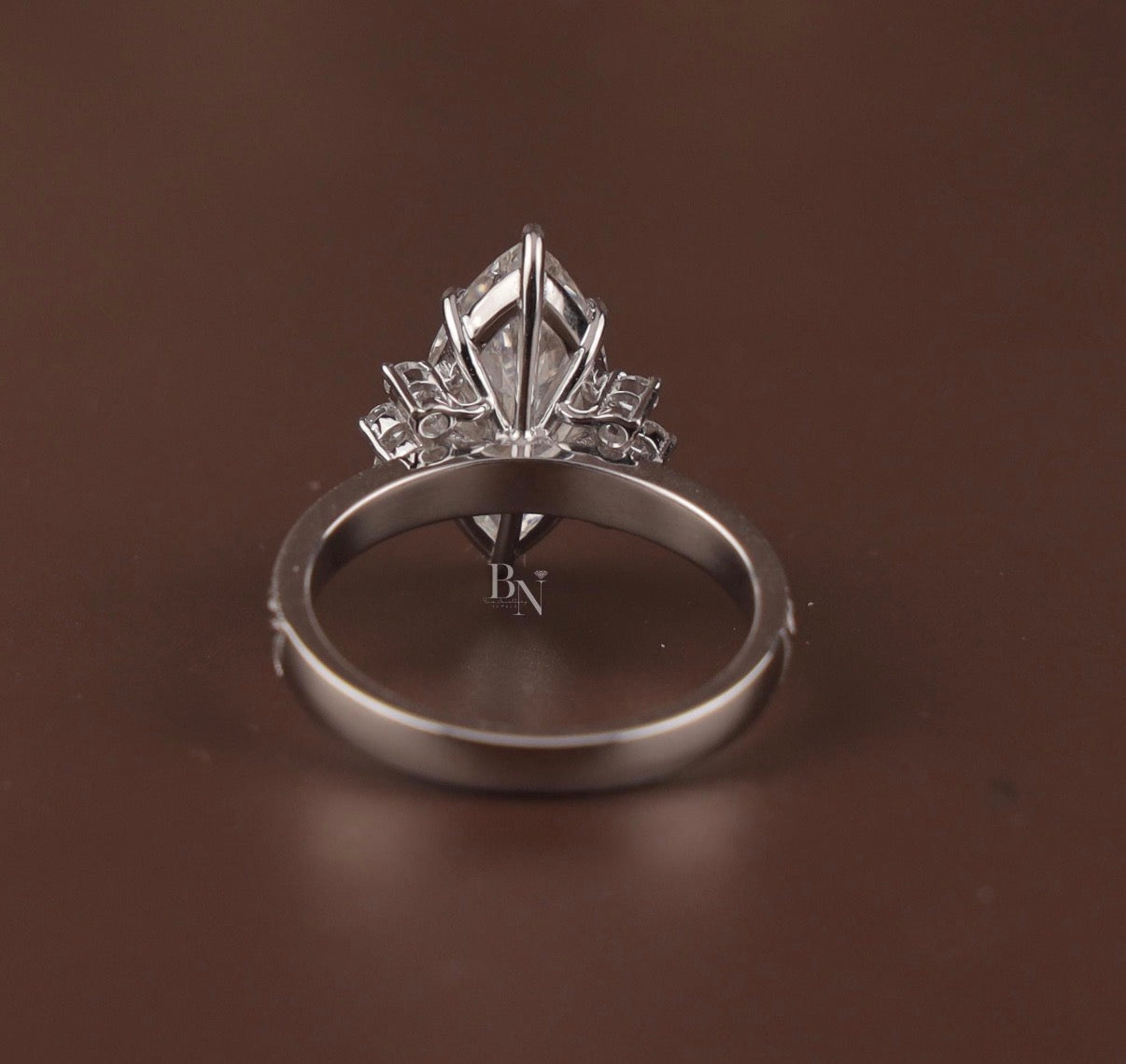 Arrianna’s Custom 5 CT Marquise Moissanite Engagement Ring | 14K White Gold | Hidden Halo Pave Setting | Personalized Order