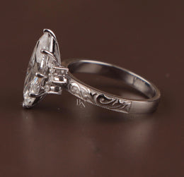 Arrianna's Custom 5ct Marquise Moissanite Engagement Ring
