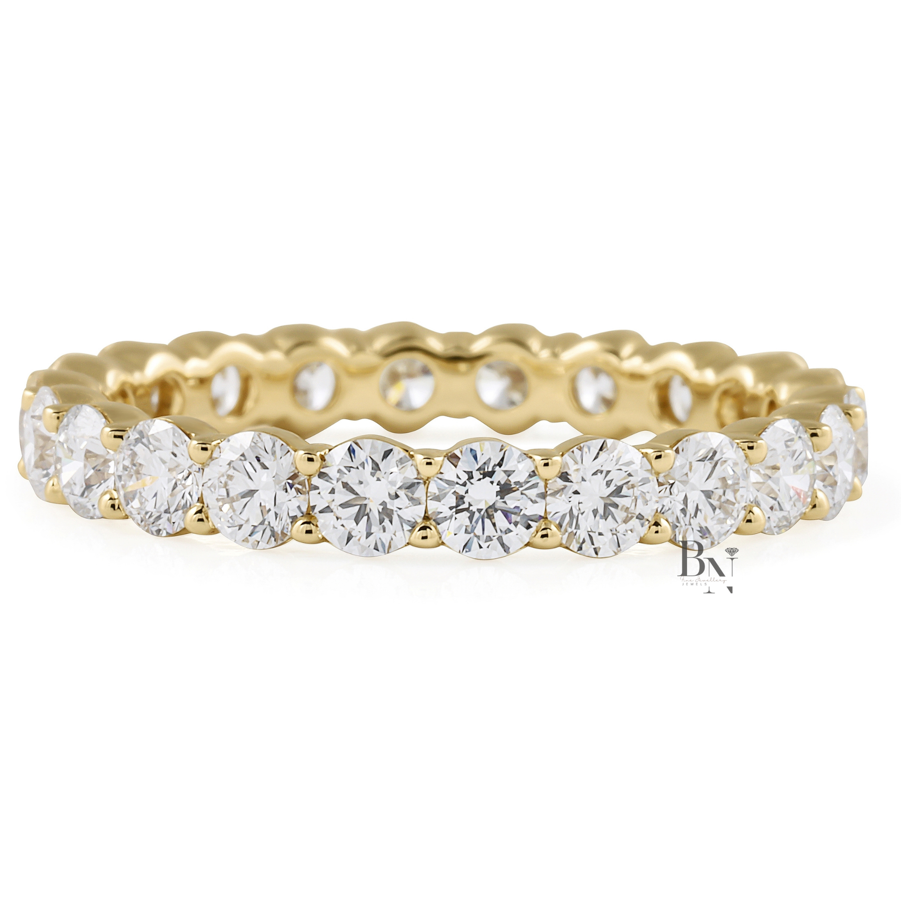 Oval Lab Diamond Eternity Band, East-West Bezel Set Wedding Ring, 1.7ctw Full Circle Band