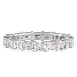 East-West Radiant Lab Diamond Eternity Band, 2ctw Shared Prong Wedding Ring, Full Eternity Stacking Band
