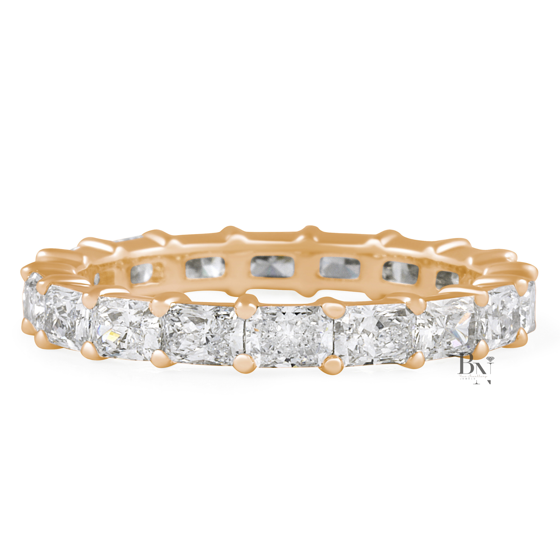 East-West Radiant Lab Diamond Eternity Band, 2ctw Shared Prong Wedding Ring, Full Eternity Stacking Band