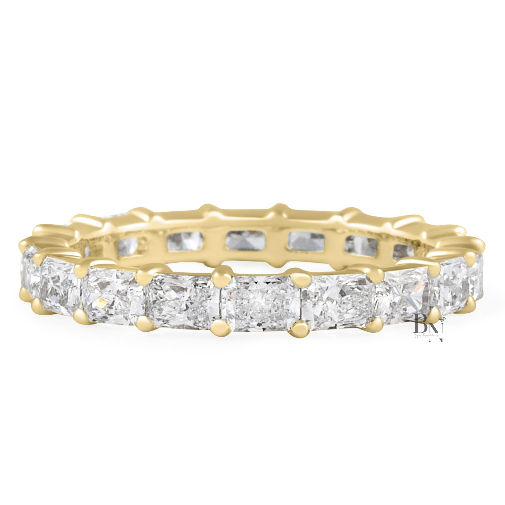 East-West Radiant Lab Diamond Eternity Band, 2ctw Shared Prong Wedding Ring, Full Eternity Stacking Band