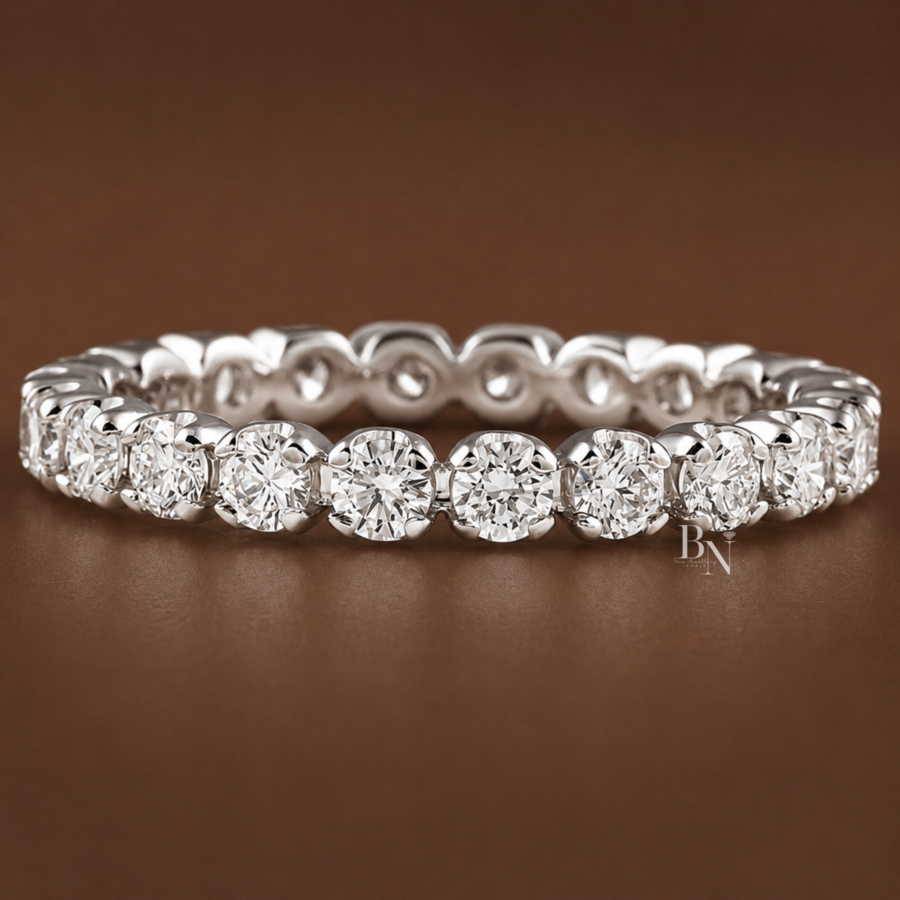 Round Lab Diamond Eternity Band, 1.15 TCW Illusion Setting Ring, Minimalist Stackable Wedding Band
