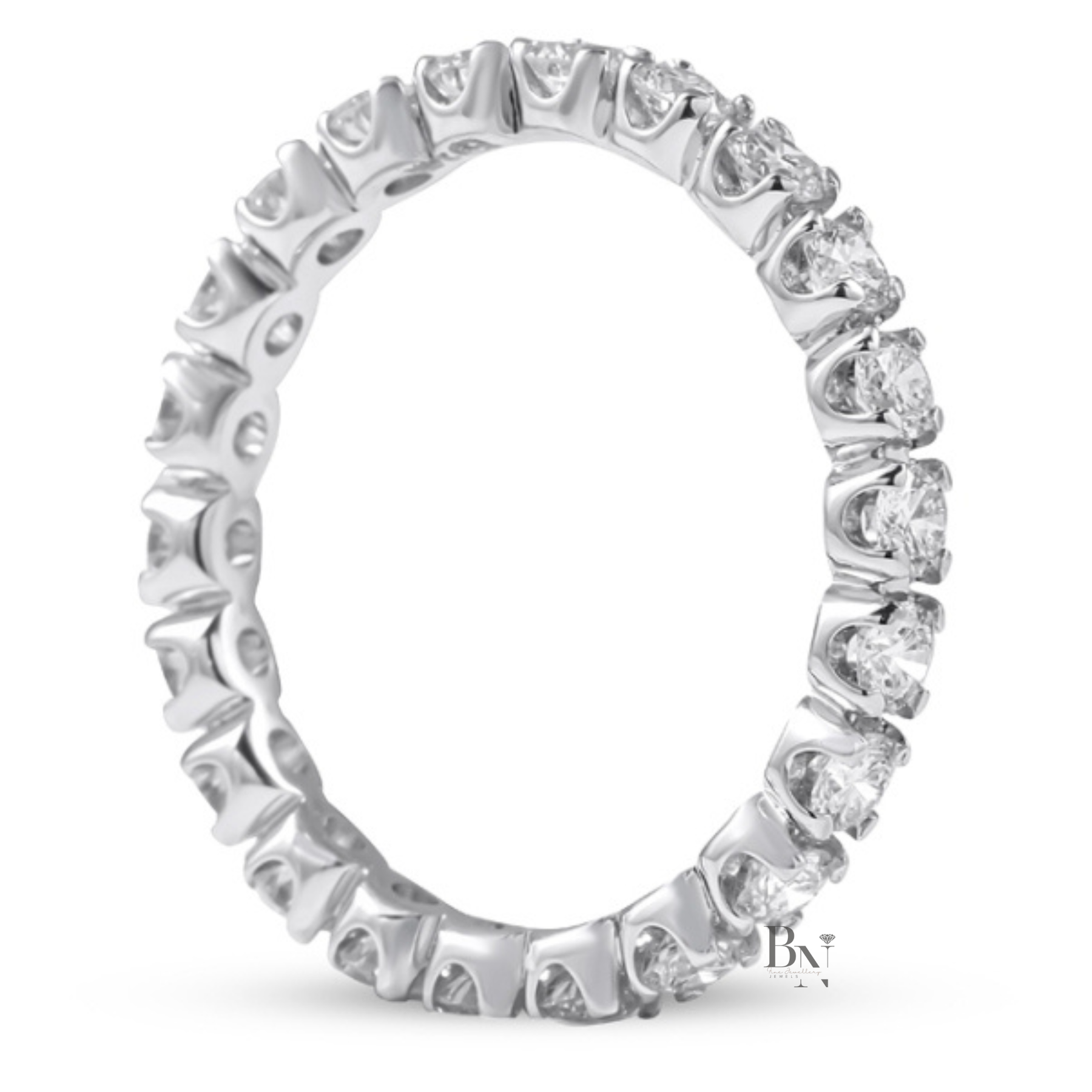 Round Lab Diamond Eternity Band, 1.15 TCW Illusion Setting Ring, Minimalist Stackable Wedding Band