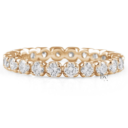 Round Lab Diamond Eternity Band, 1.15 TCW Illusion Setting Ring, Minimalist Stackable Wedding Band