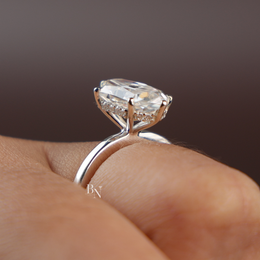 1.5ct Dutch Marquise Cut Lab Grown Diamond Ring | 14K Gold Bezel Set Engagement Ring | Handcrafted Filigree Solitaire