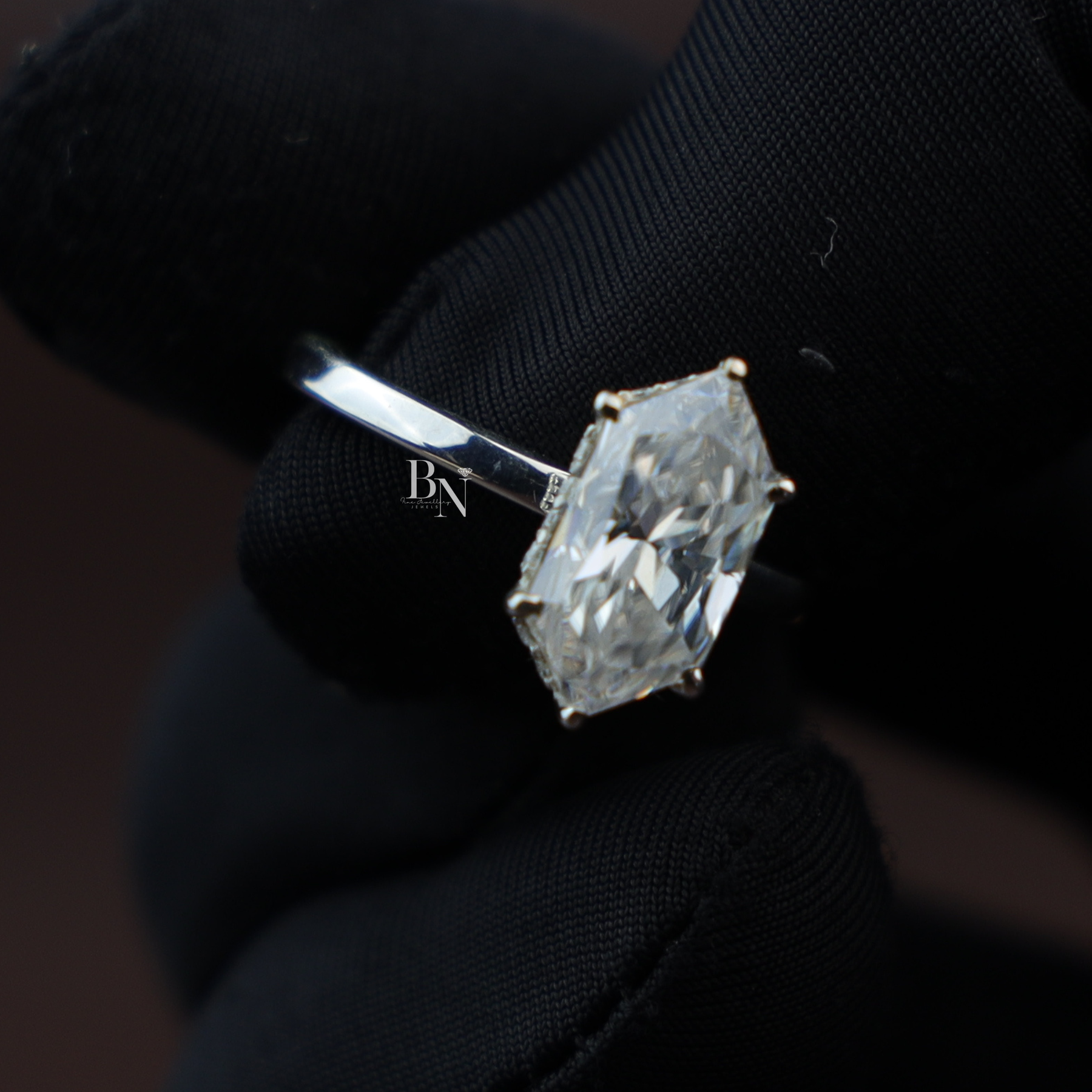 1.5ct Dutch Marquise Cut Lab Grown Diamond Ring | 14K Gold Bezel Set Engagement Ring | Handcrafted Filigree Solitaire