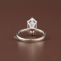1.5ct Dutch Marquise Cut Lab Grown Diamond Ring | 14K Gold Bezel Set Engagement Ring | Handcrafted Filigree Solitaire