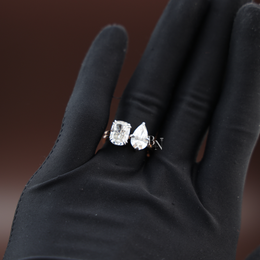 3ct Marquise Cut Lab Grown Diamond Engagement Ring | 14K Gold Split Shank Solitaire | Hidden Halo Accent (Copy)