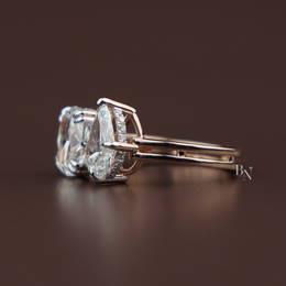 3ct Marquise Cut Lab Grown Diamond Engagement Ring | 14K Gold Split Shank Solitaire | Hidden Halo Accent (Copy)