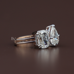 3ct Marquise Cut Lab Grown Diamond Engagement Ring | 14K Gold Split Shank Solitaire | Hidden Halo Accent (Copy)