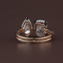 3ct Marquise Cut Lab Grown Diamond Engagement Ring | 14K Gold Split Shank Solitaire | Hidden Halo Accent (Copy)