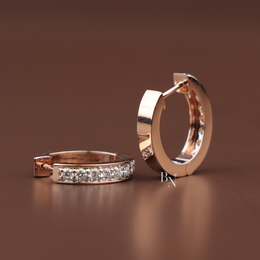 Pavé Lab Diamond Huggie Hoops, Channel Set Gold Hoop Earrings, Minimalist Everyday Diamond Earrings, Small Gold Huggies