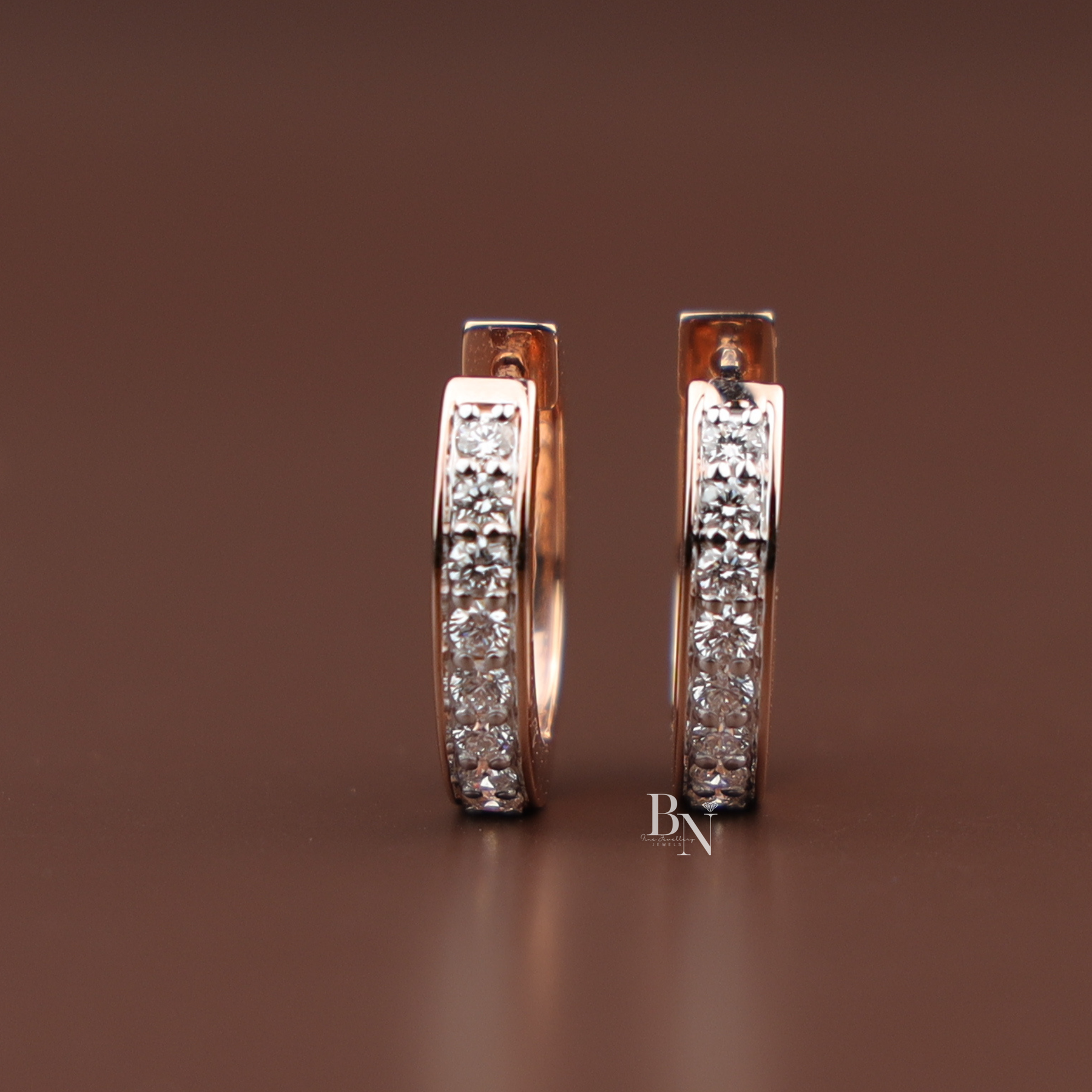 Pavé Lab Diamond Huggie Hoops, Channel Set Gold Hoop Earrings, Minimalist Everyday Diamond Earrings, Small Gold Huggies