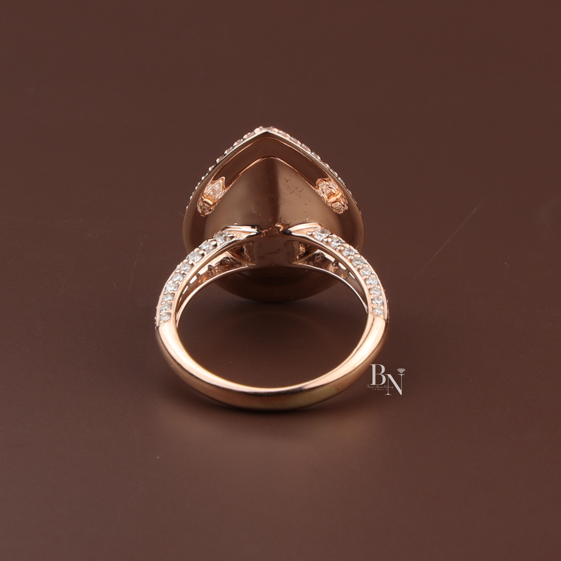 Pear Cut Lab Diamond Ring, 3 Carat Appearance, Double Halo Engagement Ring, Pavé Encrusted Gold Band