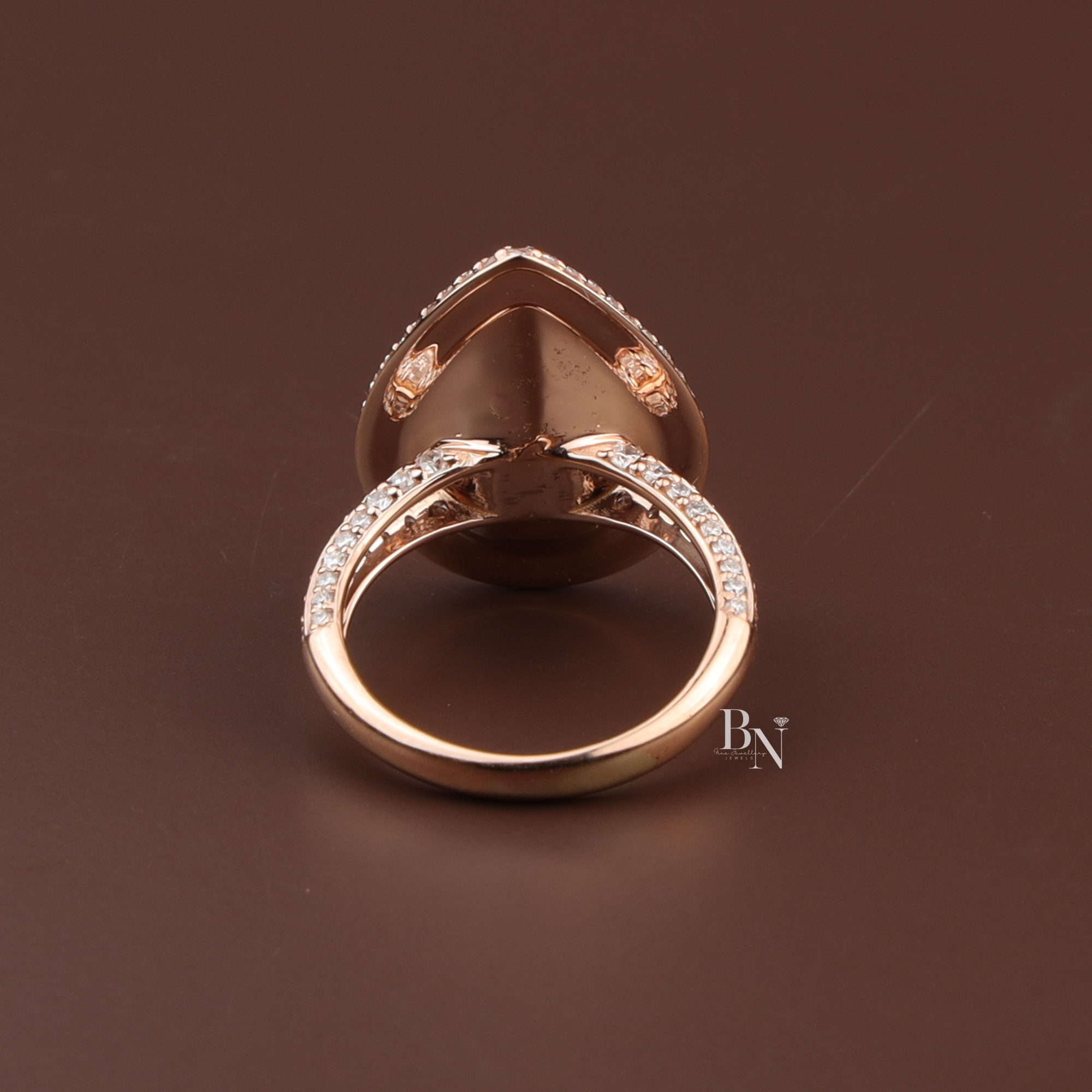 Pear Cut Lab Diamond Ring, 3 Carat Appearance, Double Halo Engagement Ring, Pavé Encrusted Gold Band