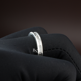 Baguette Cut Lab Diamond Eternity Band, Minimalist Channel Set Wedding Ring, Stackable Bridal Band