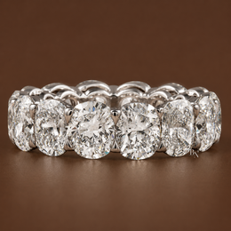 10.30CTW Cushion Cut Lab Diamond Eternity Band, Wide Full Eternity Wedding Ring, 14K Gold 6.2mm Statement Band