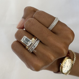 Baguette Cut Lab Diamond Band, 1.80 CTW Channel Set Eternity Ring, 14K Gold Bridal Stacking Ring
