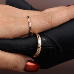Till Death Wedding Band Set, 14K Gold Couple Rings, Matching Engraved Bands, Script Wedding Ring Set