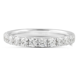 1.30ct Lab Grown Diamond Eternity Band, 14K Gold Pave Wedding Ring, 2.6mm Round Brilliant Anniversary