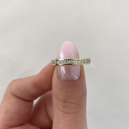 0.95ct Channel Set Lab Diamond Eternity Band, 14K Gold Round Brilliant Wedding Ring, 2.9mm