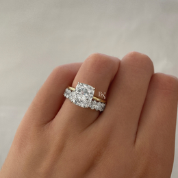 1.60ct Oval Lab Grown Diamond Three Quarter Eternity Band, 3.7mm Airline Basket Wedding Ring