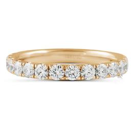 1.30ct Lab Grown Diamond Eternity Band, 14K Gold Pave Wedding Ring, 2.6mm Round Brilliant Anniversary