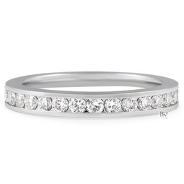 0.95ct Channel Set Lab Diamond Eternity Band, 14K Gold Round Brilliant Wedding Ring, 2.9mm