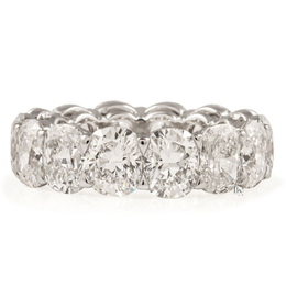 10.30CTW Cushion Cut Lab Diamond Eternity Band, Wide Full Eternity Wedding Ring, 14K Gold 6.2mm Statement Band