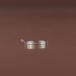 Open Lab-Grown Diamond Ring, Minimalist Stacking Gap Band, Delicate Pavé Diamond Ring