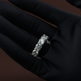 8.50 CT Full Eternity Band, Round Cut Lab Grown Diamond Wedding Ring, Shared Prong Eternity Ring