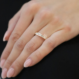 Asscher Cut Lab Diamond Band, 1.70 CTW Channel Set Eternity Ring, 14K Gold Bridal Stacking Ring