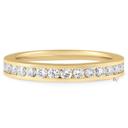 0.95ct Channel Set Lab Diamond Eternity Band, 14K Gold Round Brilliant Wedding Ring, 2.9mm