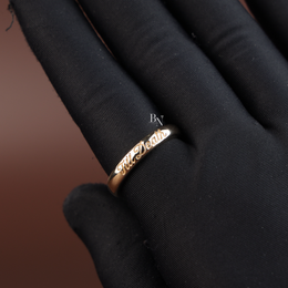 Till Death Wedding Band Set, 14K Gold Couple Rings, Matching Engraved Bands, Script Wedding Ring Set