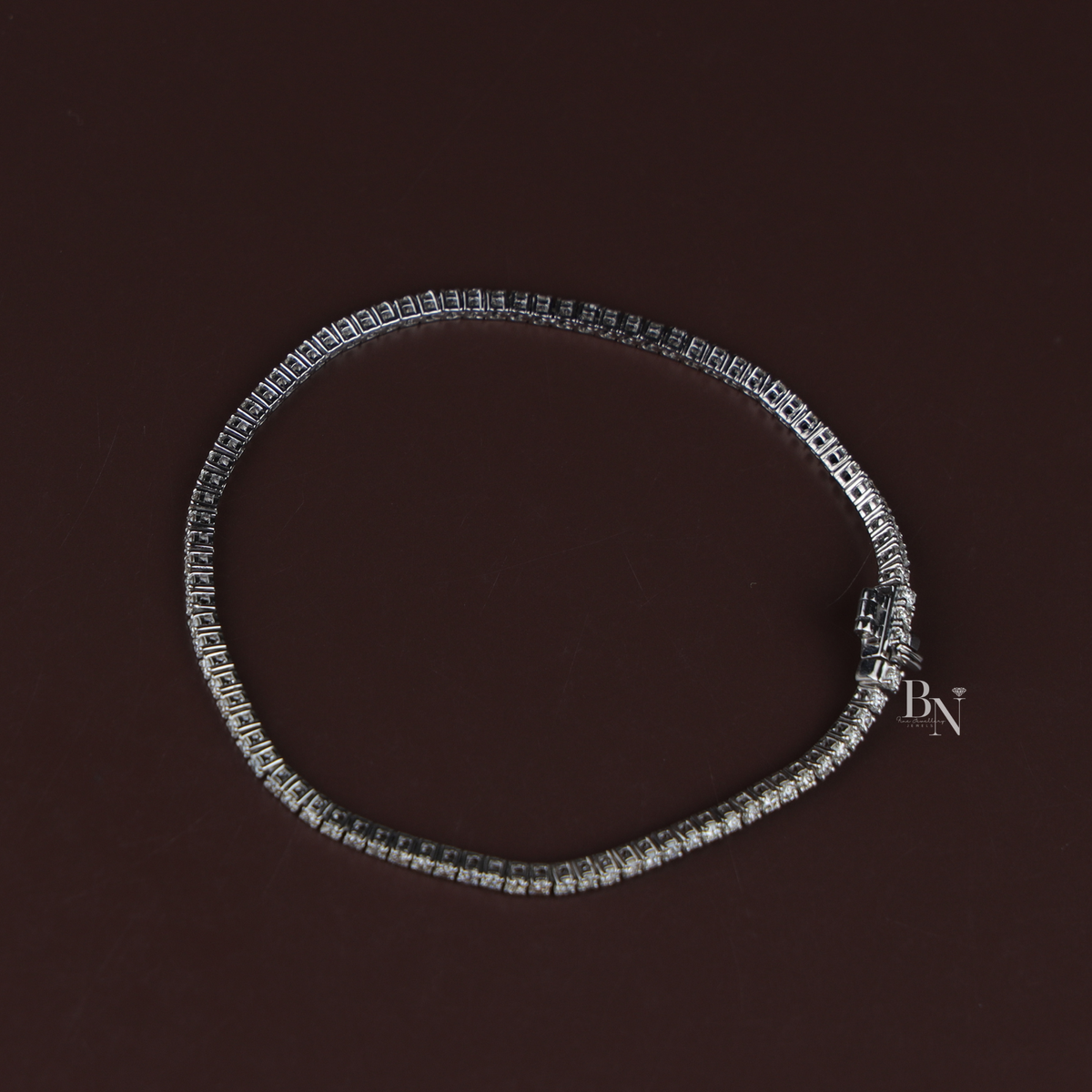 2 CTW Lab Grown Diamond Tennis Bracelet, Round Cut Classic Diamond Wristband, Elegant Bridal Jewelry