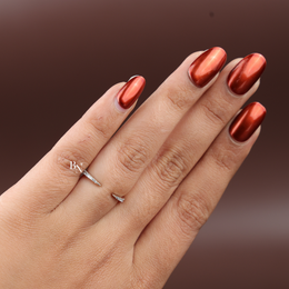 Open Lab-Grown Diamond Ring, Minimalist Stacking Gap Band, Delicate Pavé Diamond Ring