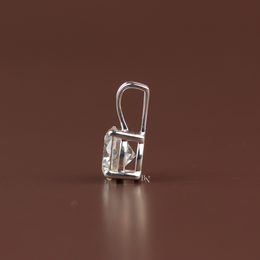 Lab Grown Diamond Pendant Necklace, 2 Carat Round Solitaire Necklace, Four Prong Diamond Charm