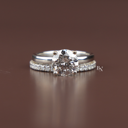 Round Lab Grown Diamond Engagement Ring, 4 Prong Solitaire Ring, Classic Minimalist