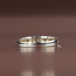 Lab Grown Diamond Unisex Band, Geometric Link Wedding Ring,0.25 ctw