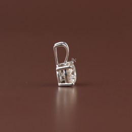 Lab Grown Diamond Pendant Necklace, 2 Carat Round Solitaire Necklace, Four Prong Diamond Charm