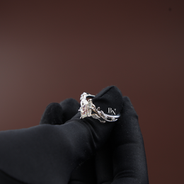1 Carat Dutch Marquise Lab Grown Diamond Ring, Nature Inspired Vine Engagement Ring
