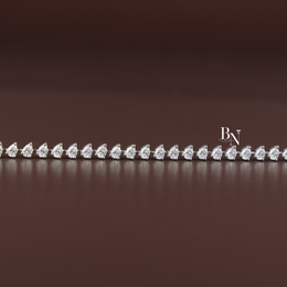 Pear Cut Lab Grown Diamond Tennis Bracelet, 5.50 CTW Teardrop Diamond Chain, Elegant Bridal Fine Jewelry