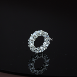 8.50 CT Full Eternity Band, Round Cut Lab Grown Diamond Wedding Ring, Shared Prong Eternity Ring