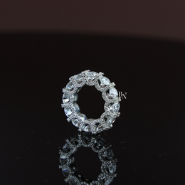 8.50 CT Full Eternity Band, Round Cut Lab Grown Diamond Wedding Ring, Shared Prong Eternity Ring